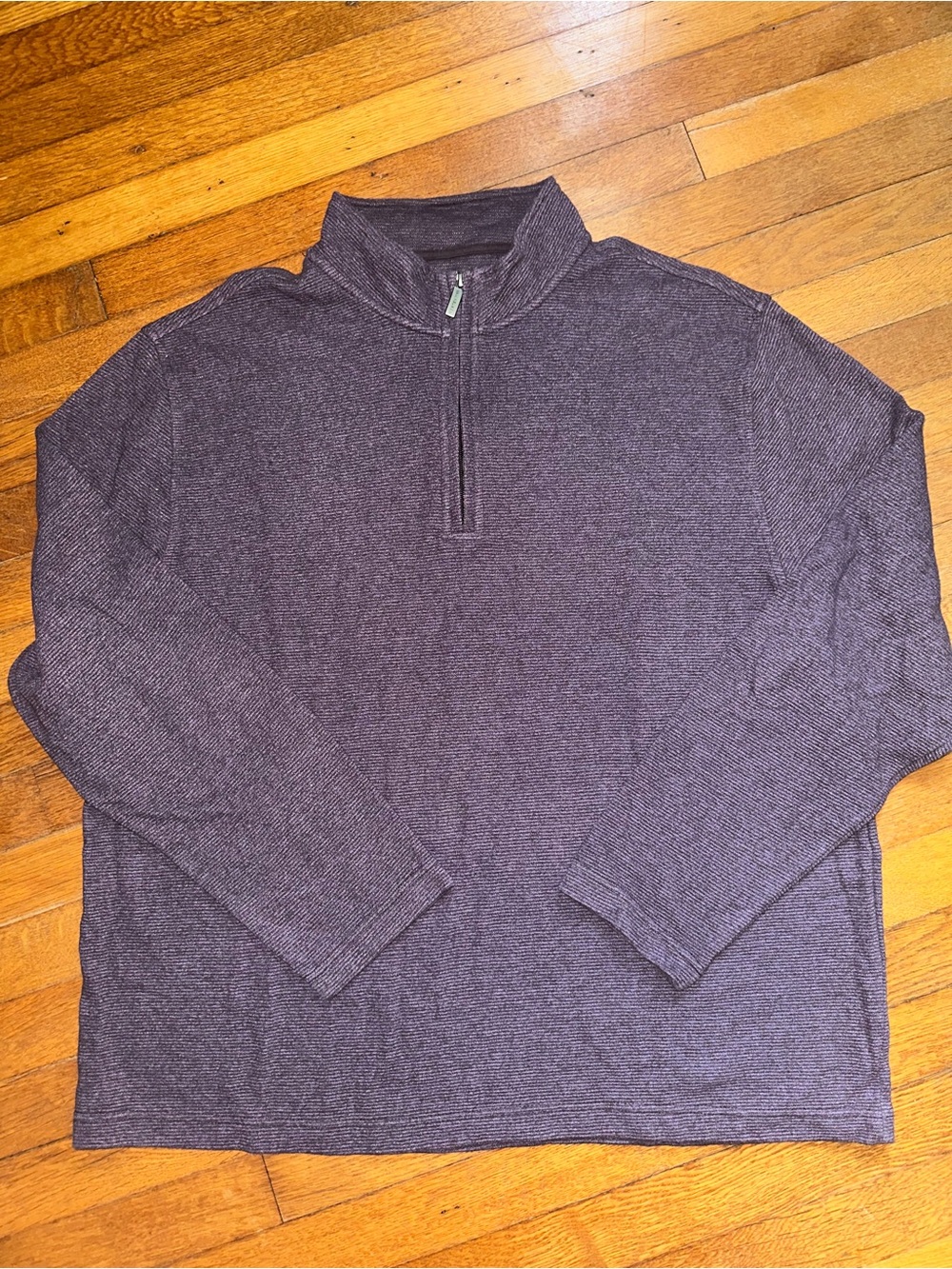 Van Heusen Men's Textured Quarter-Zip Pullover Sweater - XL